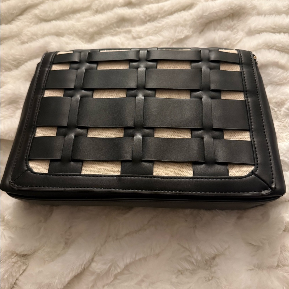 Black and Cream Woven Bag